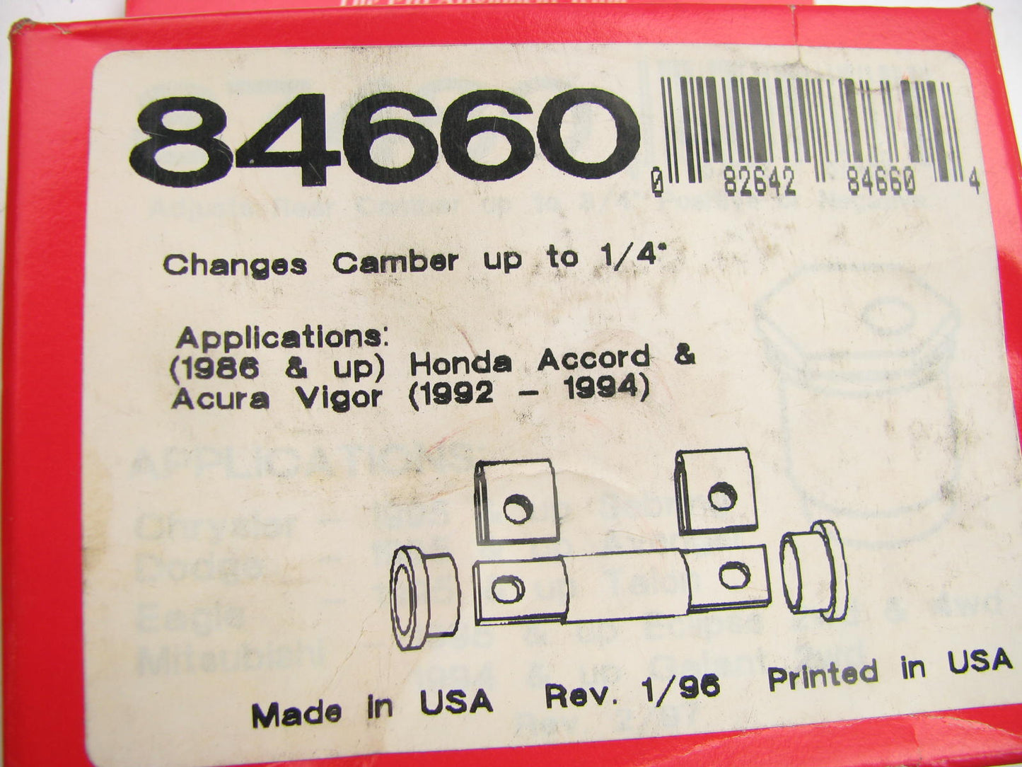 Specialty Products 84660 Rear Suspension Alignment Camber Kit - 1/4 Degree