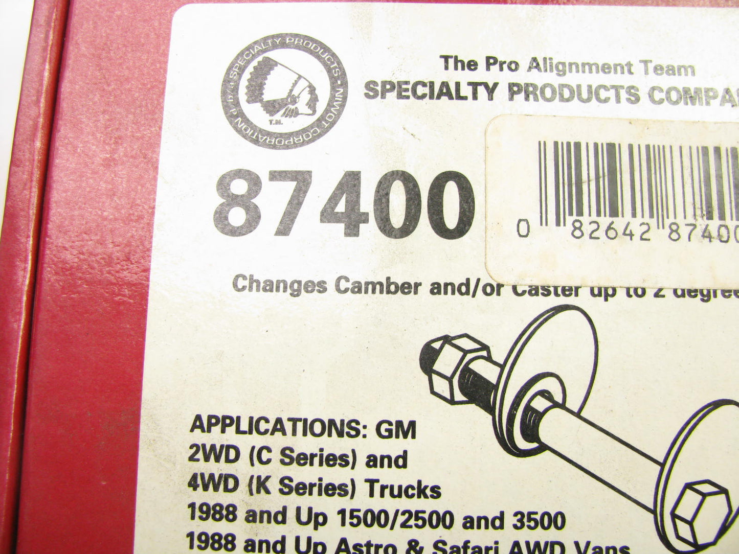 Specialty Products 87400 Caster / Camber Alignment Cam Bolt Kit