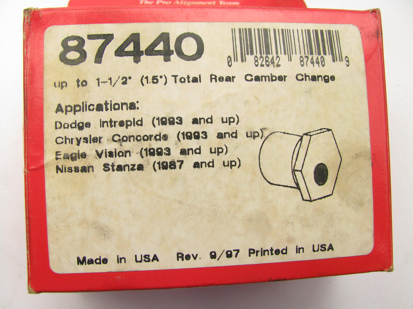 Specialty Products 87440 1.5 Degree Adjustment Rear Camber Alignment Bushing