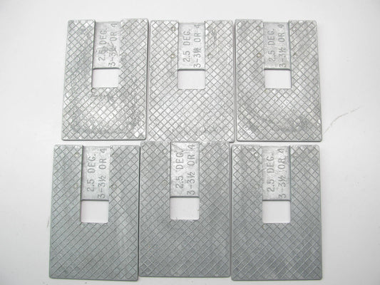(6) Specialty 895 HD Zinc Uni-Wedge Alignment Shim - 3-3.5-4'' Wide 2-1/2 Degree