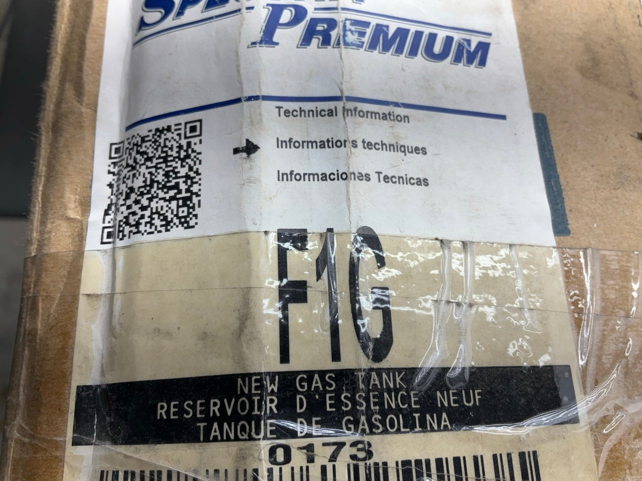 Spectra F1G REAR 18 Gallon Fuel Tank - Behind Rear Axle