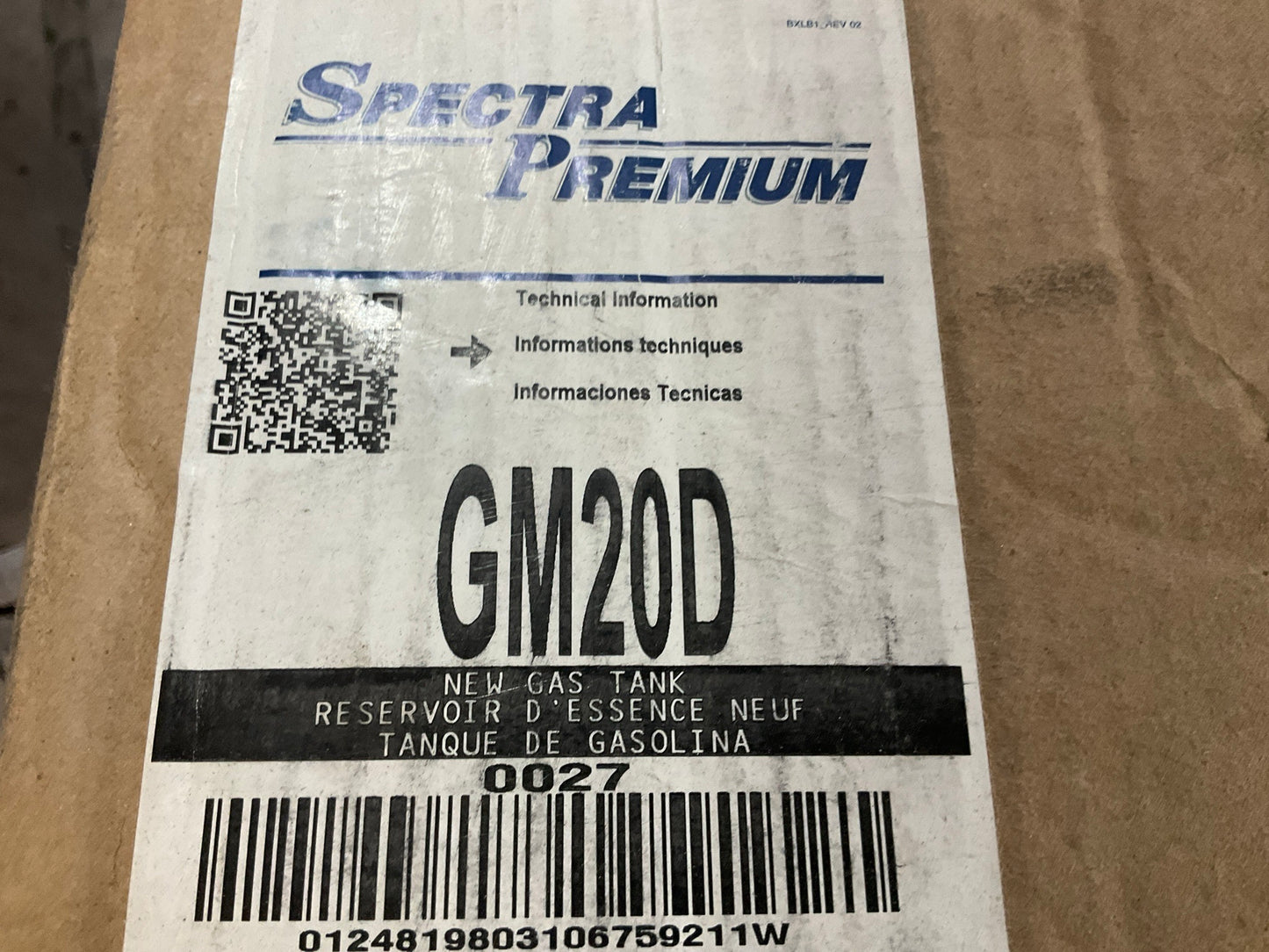 DENTED, SEE ACTUAL PHOTOS - Spectra GM20D Fuel Gas Tank