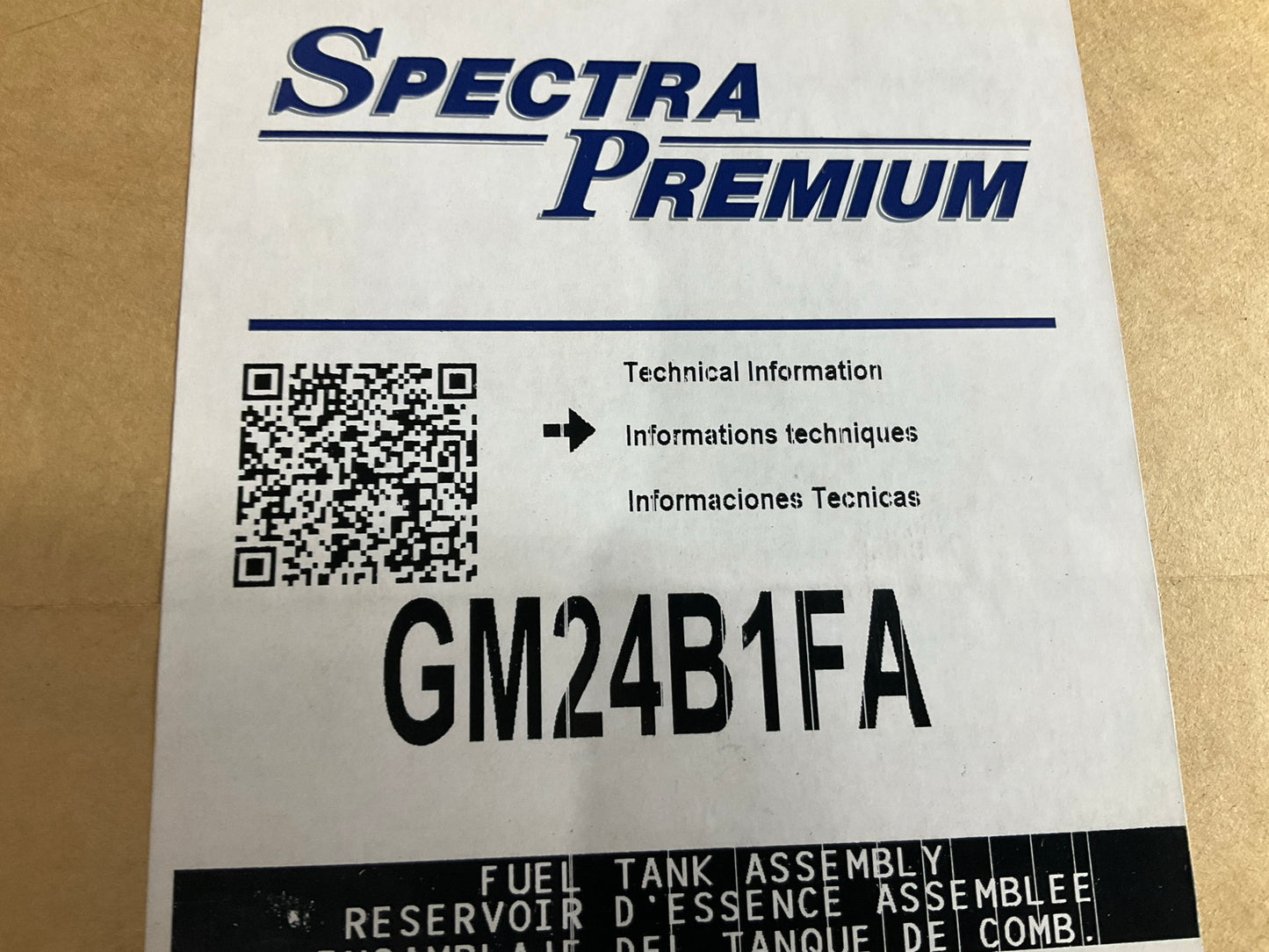 Spectra GM24B1FA Fuel Gas Tank + Fuel Pump - 1997-1999 Chevy Astro, GMC Safari