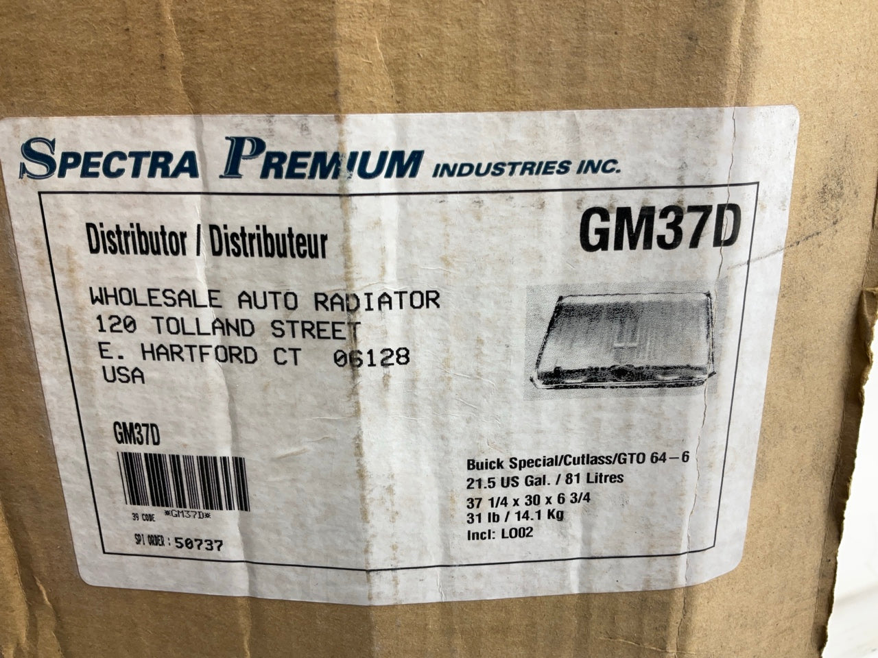 Spectra GM37D 1966-1967 Buick Skylark Special Gran Sport 20 Gallon Fuel Gas Tank