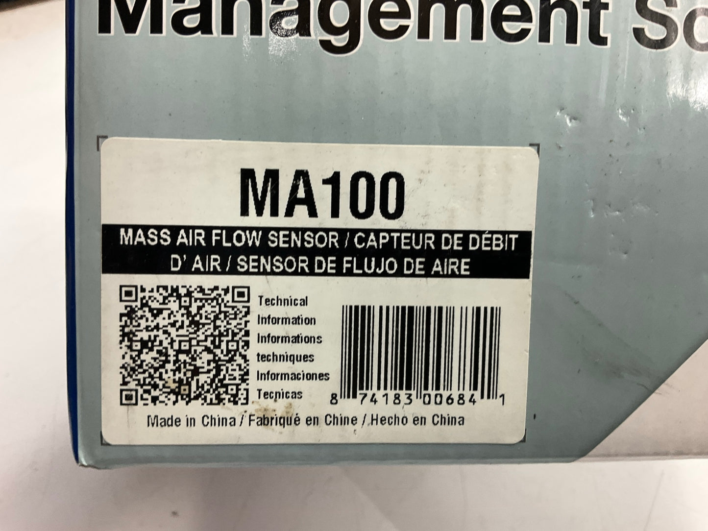 Spectra MA100 MAF Mass Air Flow Sensor