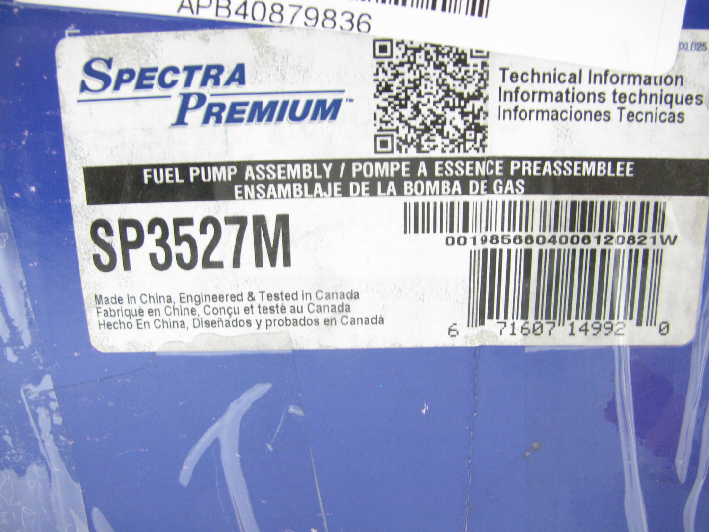 Spectra SP3527M Electric Fuel Pump Module Assembly