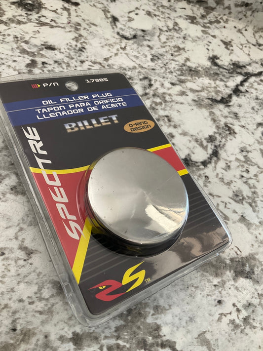 Spectre 17385 Billet Chrome Push-In 1-1/4'' Oil Filler Valve Cover Breather Cap