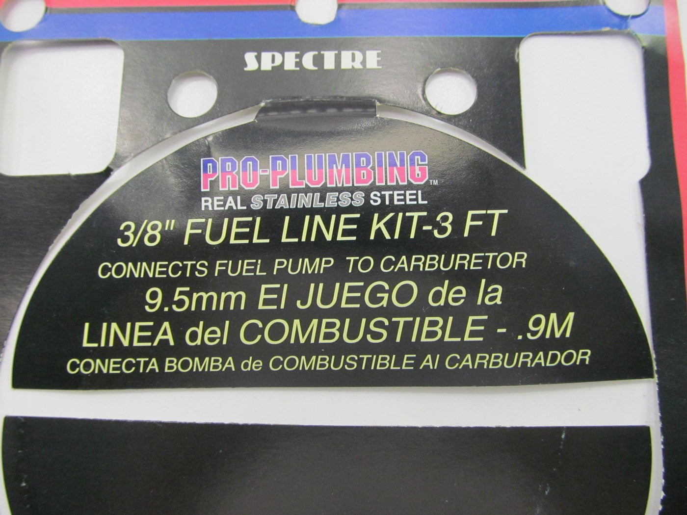 Spectre 29498 3/8'' X 3 Feet Stainless Steel Flex Fuel Line Hose