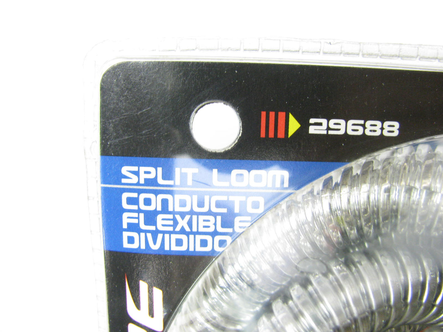 Spectre 29688 Convoluted Chrome Split Wiring Loom - 3/8'' X 8'