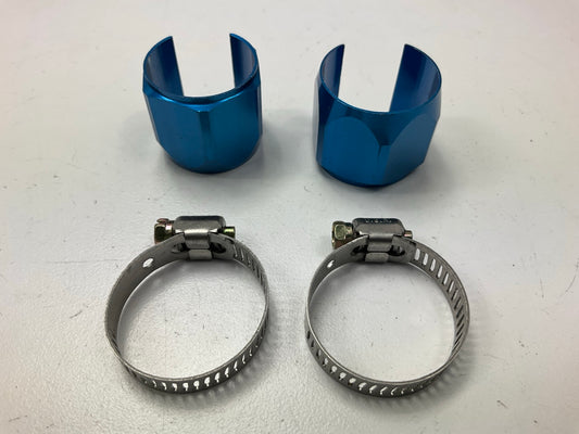 Spectre 3356B Pro-Hex Hose End Fittings, Pair, Anodized Blue, For 3/4'' ID Hose