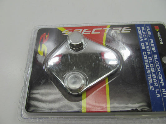 SPECTRE Big Block Chevy BBC Chrome Fuel Pump Block Off Plate W/Bolts & Gasket