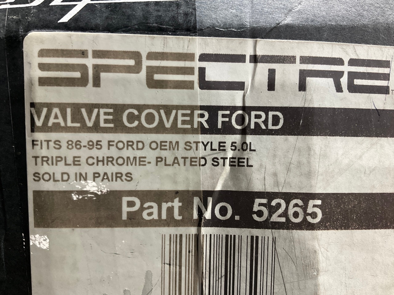 Spectre 5265 - Chrome Engine Valve Covers 1986-1995 Ford SBF 5.0L