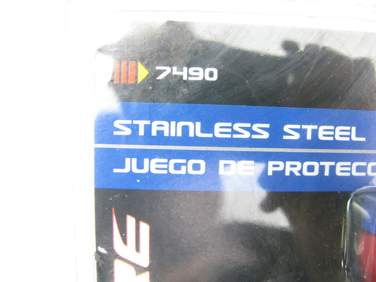 Spectre 7490 Magnabriad Stainless Steel Hose Kit Red/Blue Magnaclamp End Caps