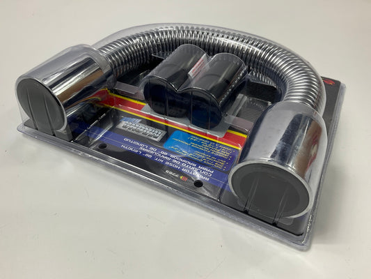 20'' Flexible Upper / Lower Radiator Hose& Stainless Steel W/ Chrome Caps
