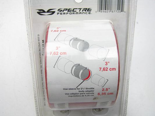 Spectre 8772 Air Cleaner Coupler Reducer Kit 3'' To 3'' 3'' To 2.5'' RED W/2 Clamps