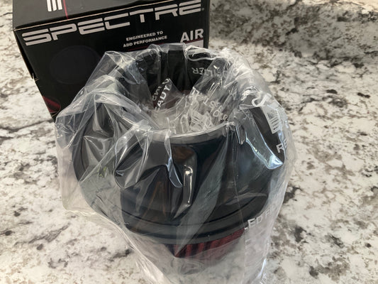 Spectre 9138 Performance RED 3'' Universal Clamp-On Washable Air Filter, 6'' Tall