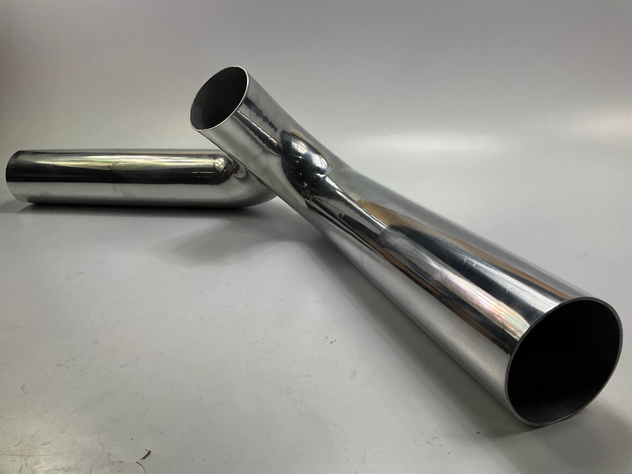 4'' Dual Inlet Cold Air Intake System Polished Aluminum Y-pipe 140 DEGREE ANGLE