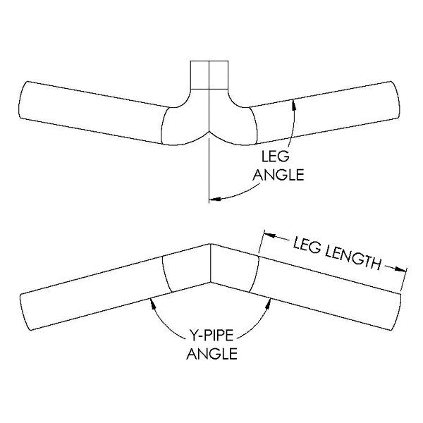 Spectre 97985 Cold Air Intake System CAI 2-into-1 Y-pipe Tube 130 Degree 4'' O.D.
