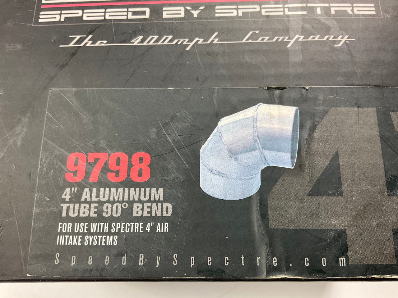 Spectre 9798 Cold Air Intake System Universal 4'' Aluminum Tube, 90 Degree Bend