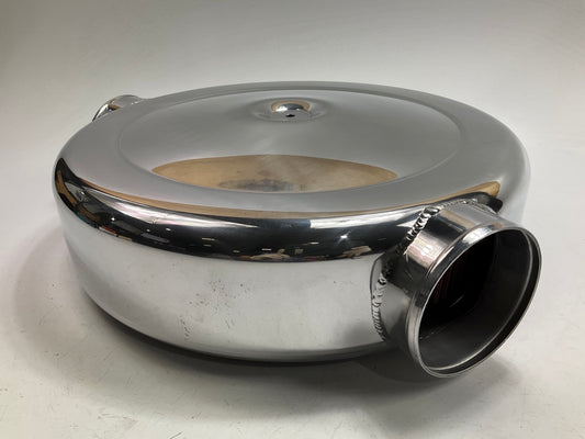 Spectre 98709 16''x4'' Polished Aluminum Air Box Dual Snorkel 4'' Inlets 150 Degree