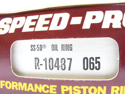 Speed Pro R10487-065 Plasma Moly Piston Ring Set For 85-89 2.8L V6 File To Fit