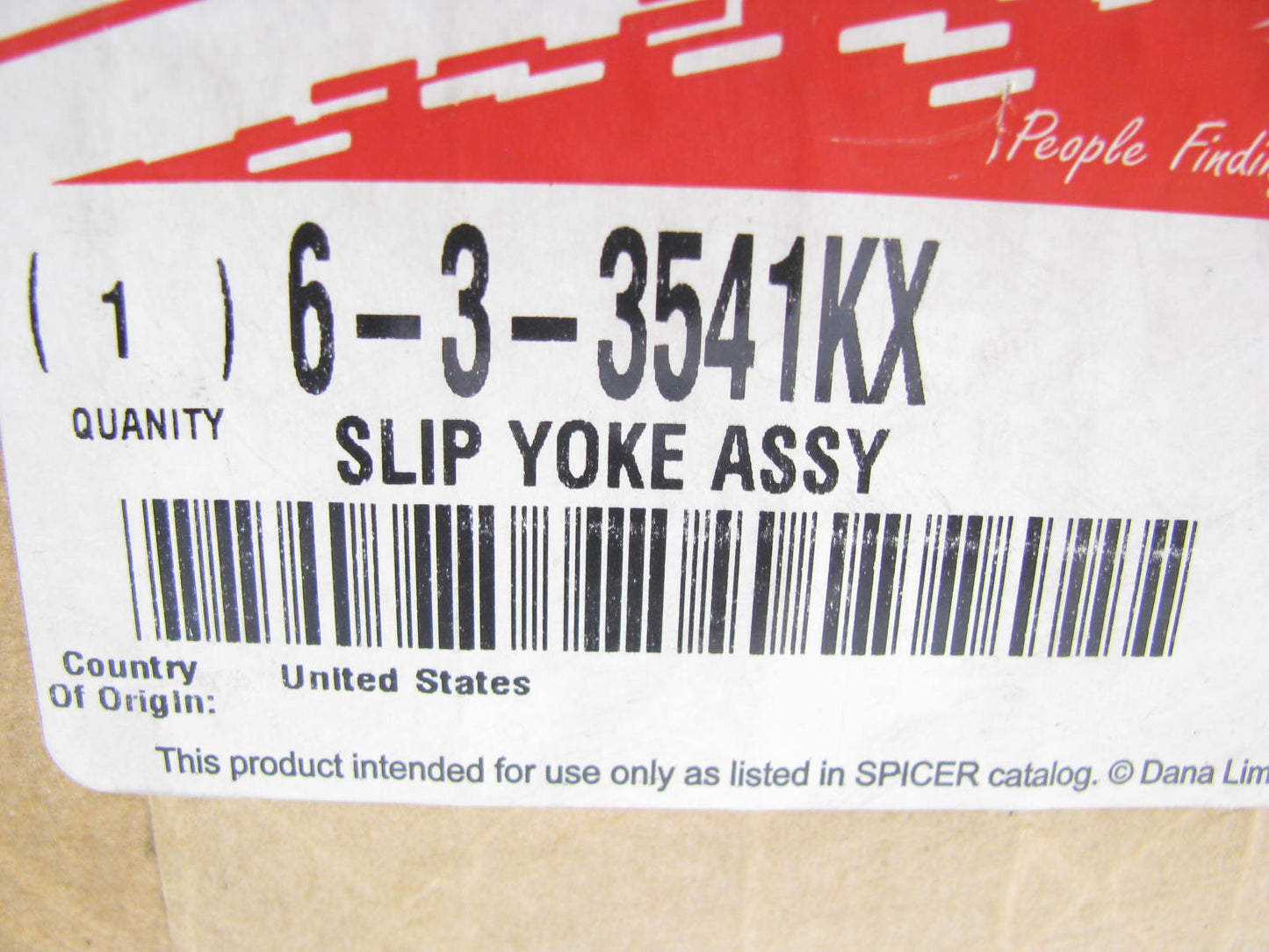 Spicer 6-3-3541KX Driveshaft Output End Slip Yoke, 1710 Series, 2.5'' Diameter