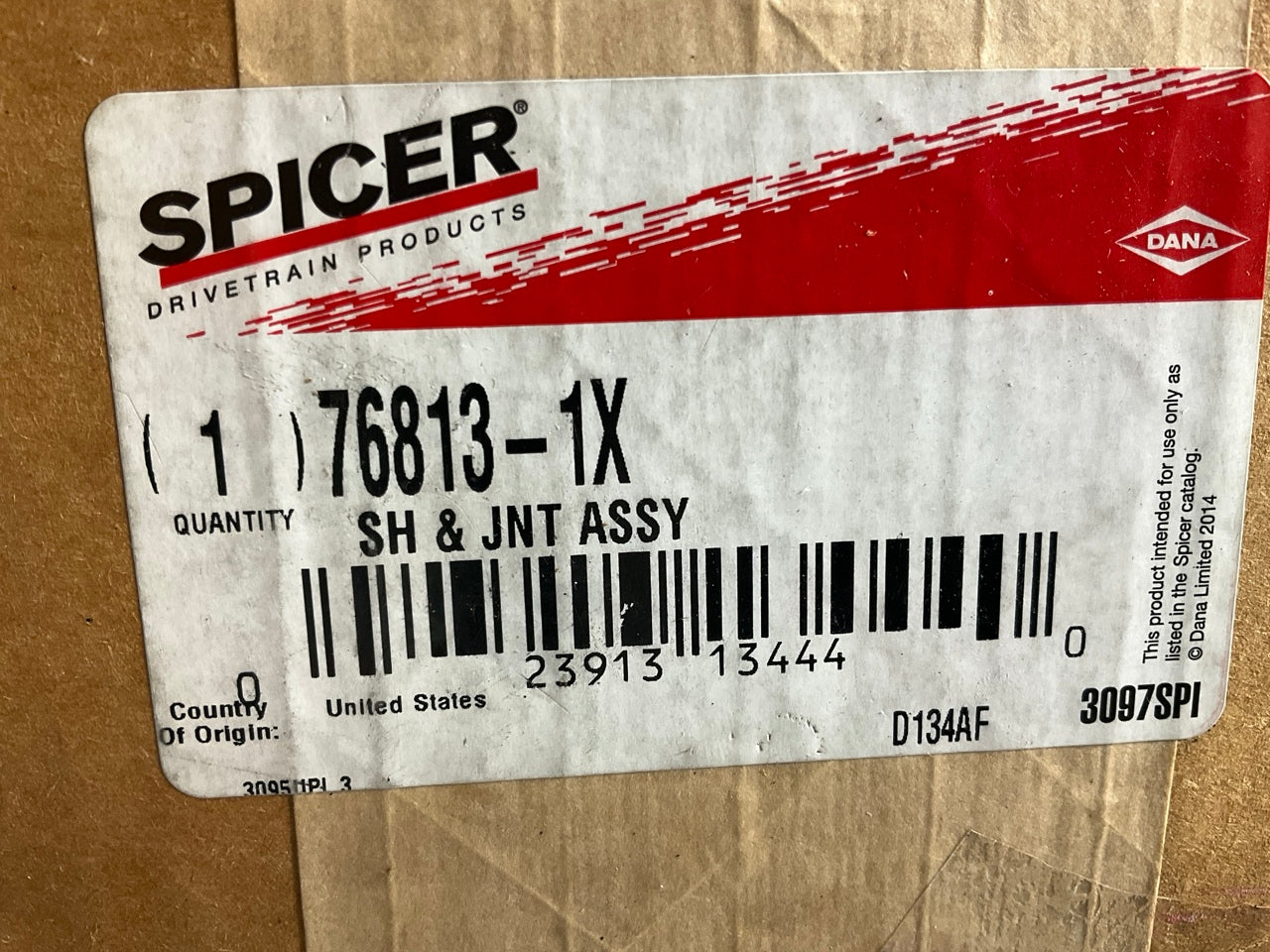 Spicer 76813-1X Front Left Driver Side Drive Axle Shaft For 94-00 Ram 1500 2500