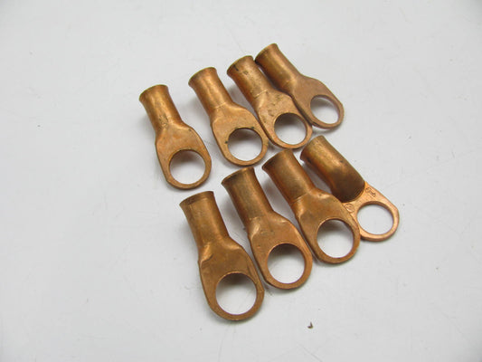 (8) Standard BP314 1 Gauge Copper Battery Cable Lug Terminals, 1/2'' Stud