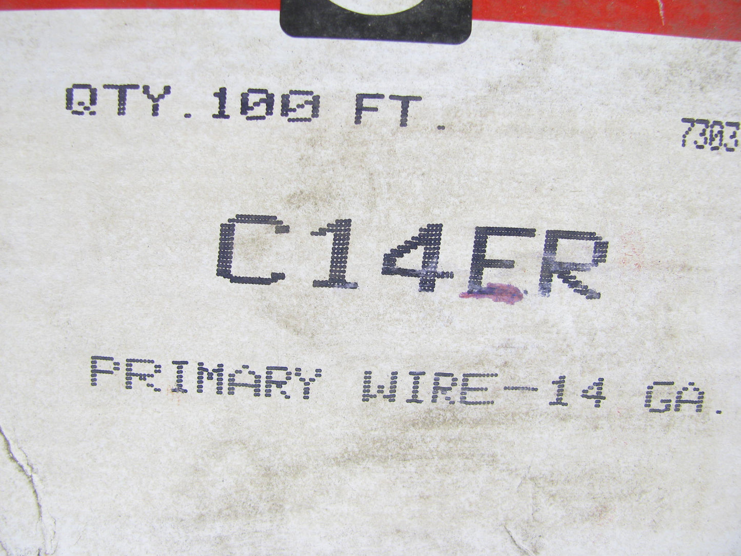 100 FEET - Standard Motor Products C14ER Primary Wire RED 14 Gauge