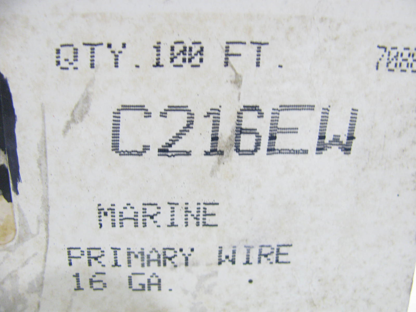 Standard C216EW Primary Wire - 16 Gauge 100' Feet - WHITE - Marine 100 FEET