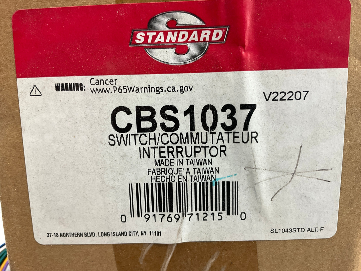 Standard CBS-1037 Turn Signal Combination Switch (W/O Cruise Control)