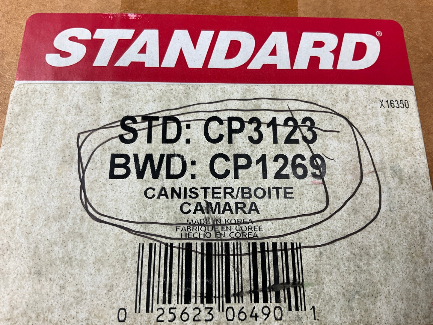 Standard CP3123 Charcoal Fuel Vapor Canister