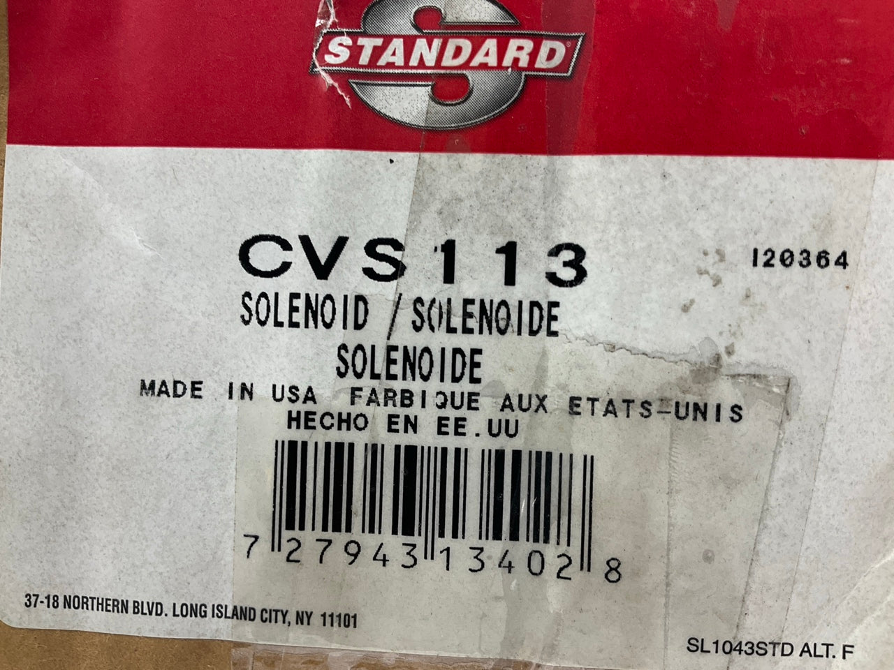 Missing Connector - Standard CVS113 Vapor Canister Purge Valve Solenoid
