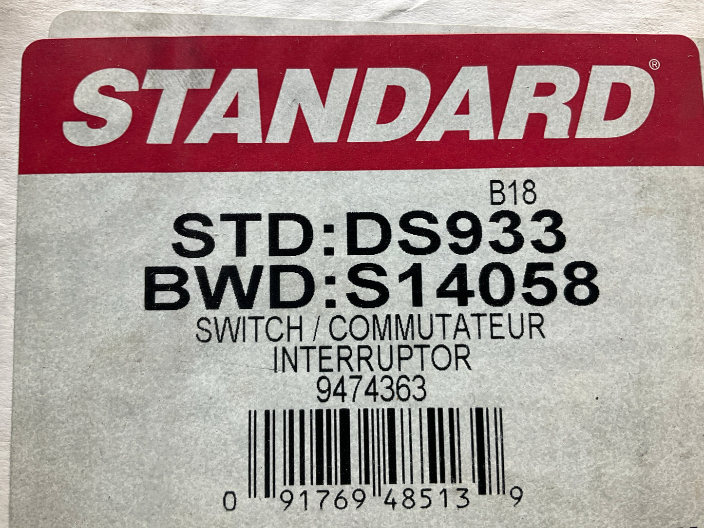 Standard Motor DS933 Turn Signal Wiper Cruise Control Combination Switch