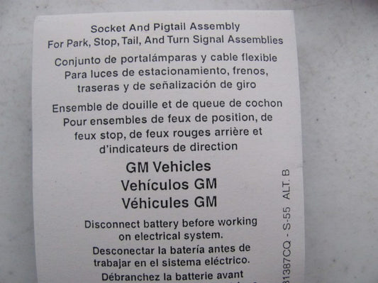 Standard S55 Lamp Repair Socket Connector Pigtail