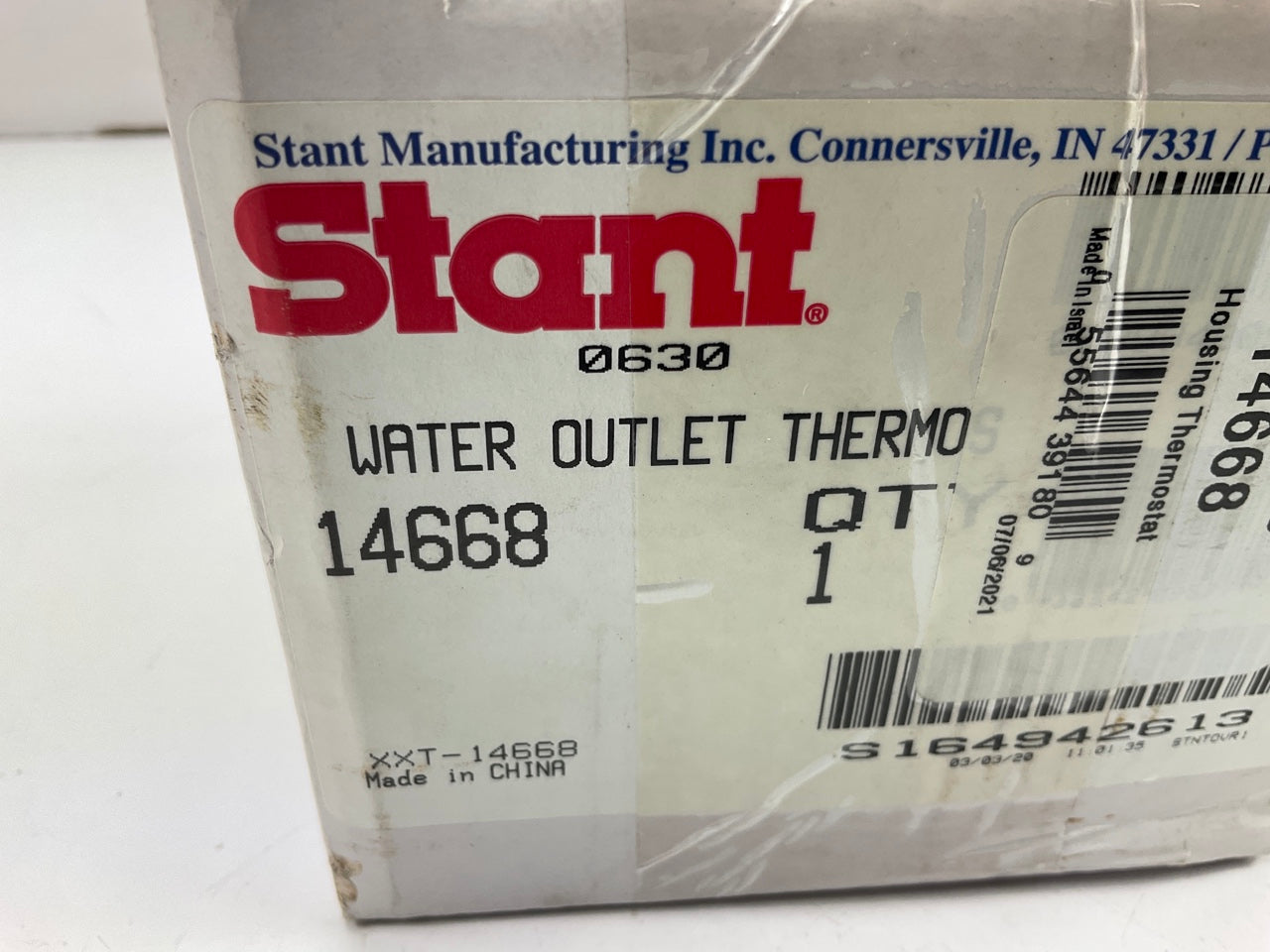 Stant 14668 Engine Coolant Thermostat / Water Outlet - 180 Degrees