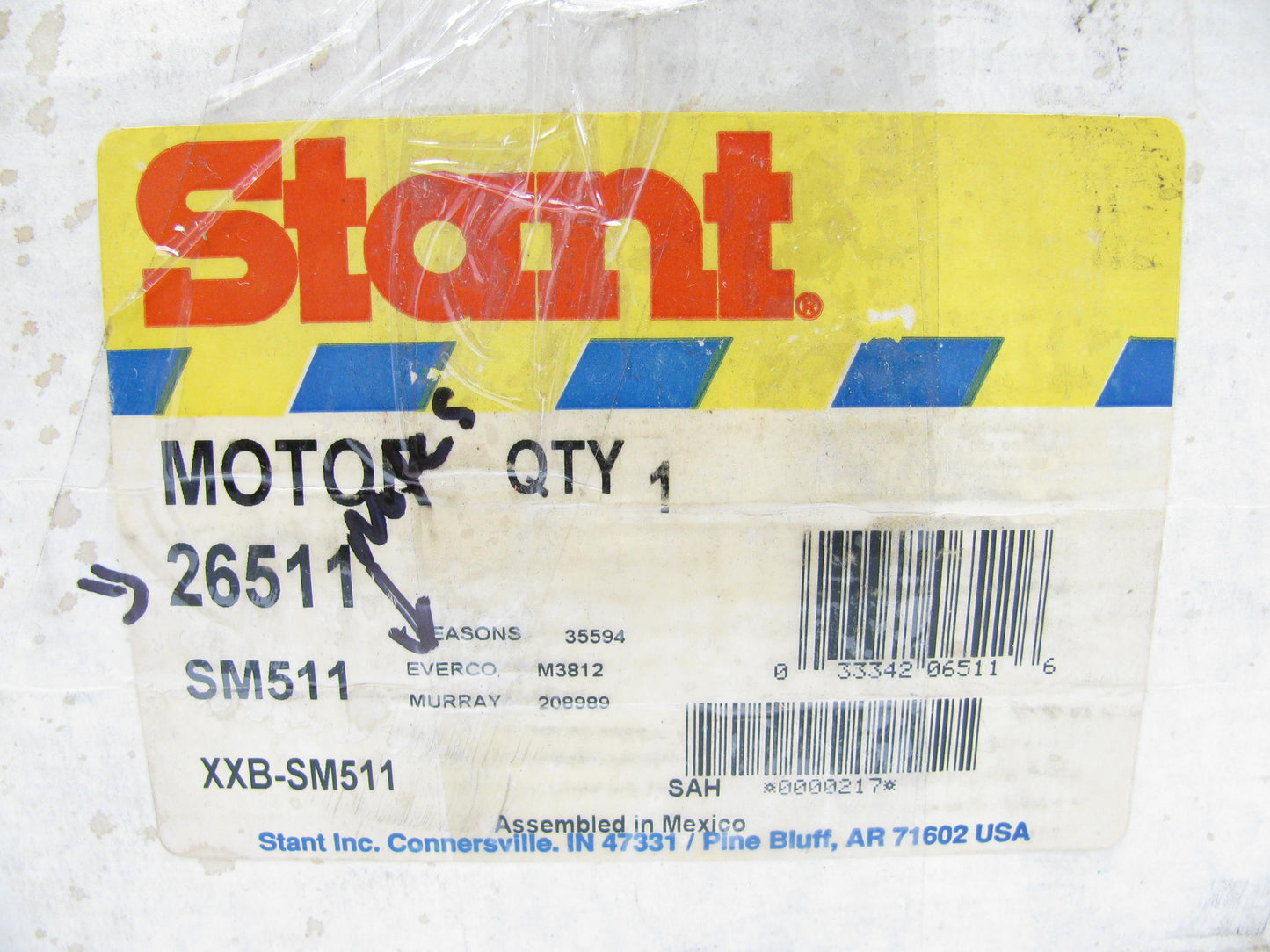 Stant 26511 HVAC Blower Motor Without Wheel - 6551055 35594 M3812 208989