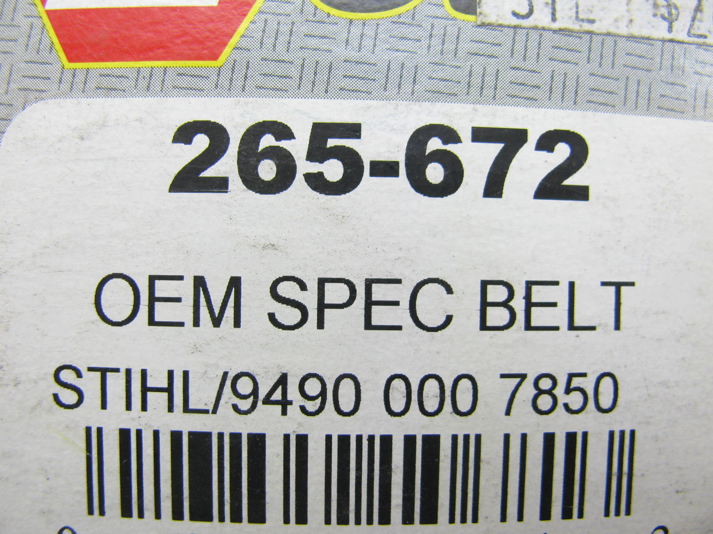 Stens 265-672 Belt For Stihl 9490 000 7850 / 94900007850