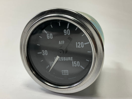Stewart Warner 82329 Deluxe Series 2-1/16'' Air Pressure Gauge 0-150 PSI