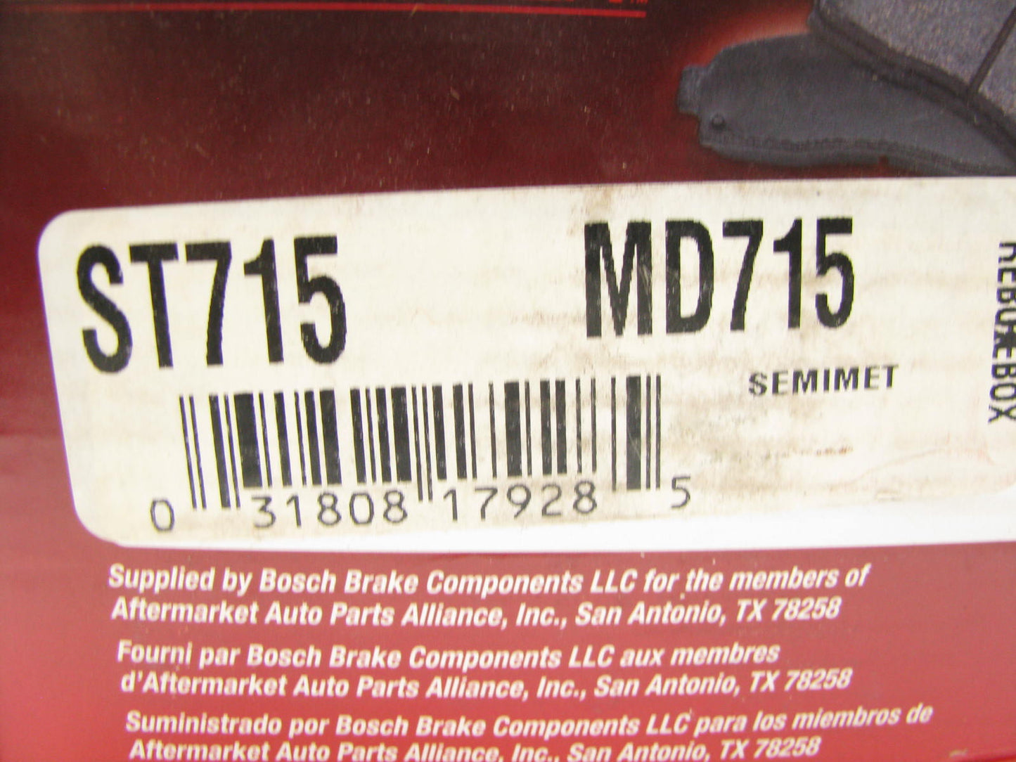 Stop Master ST715 Rear Disc Brake Pad Set - Semi-Metallic