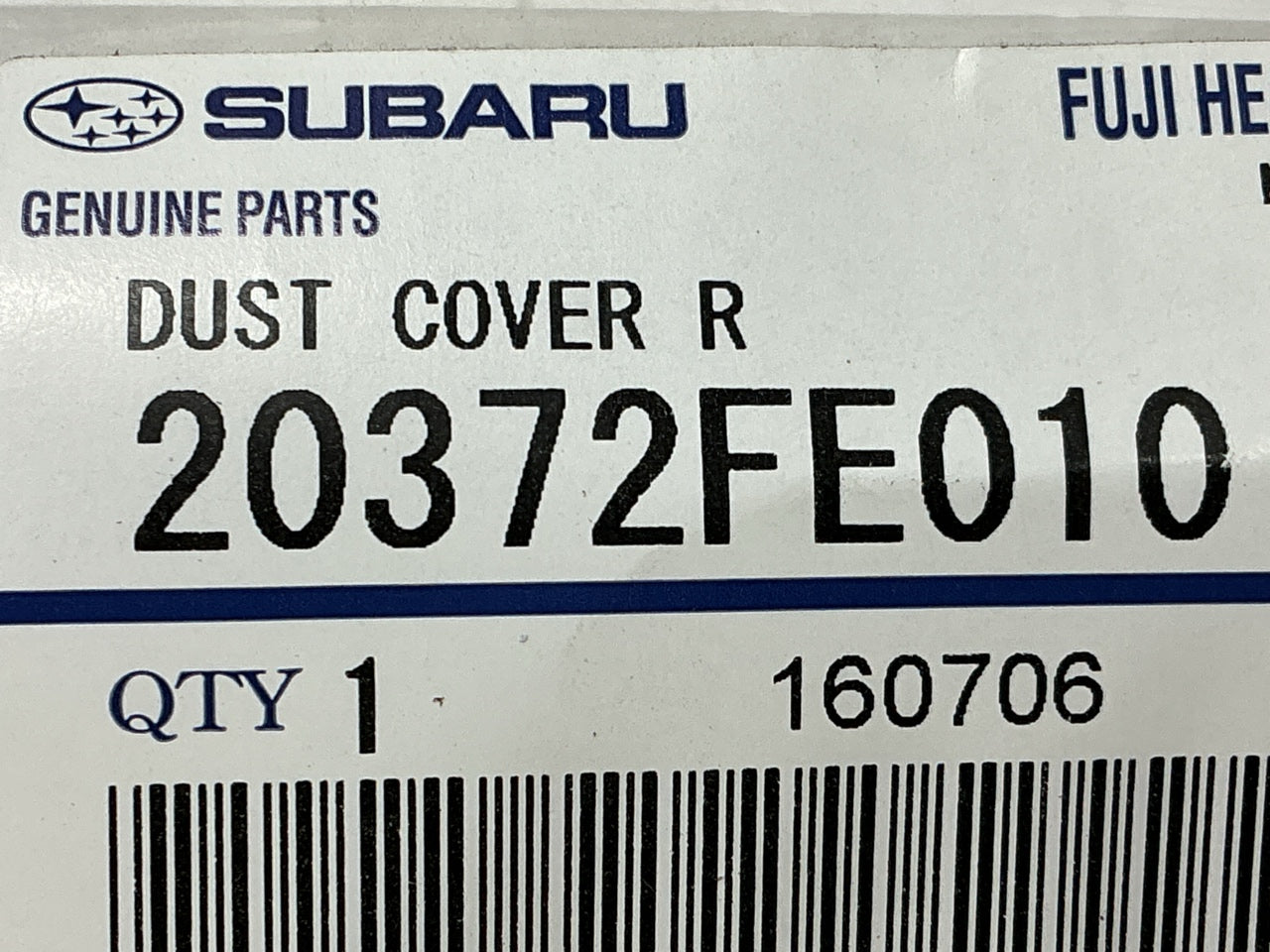 Genuine OEM For Subaru 20372FE010 Rear Suspension Strut Dust Cover Shield