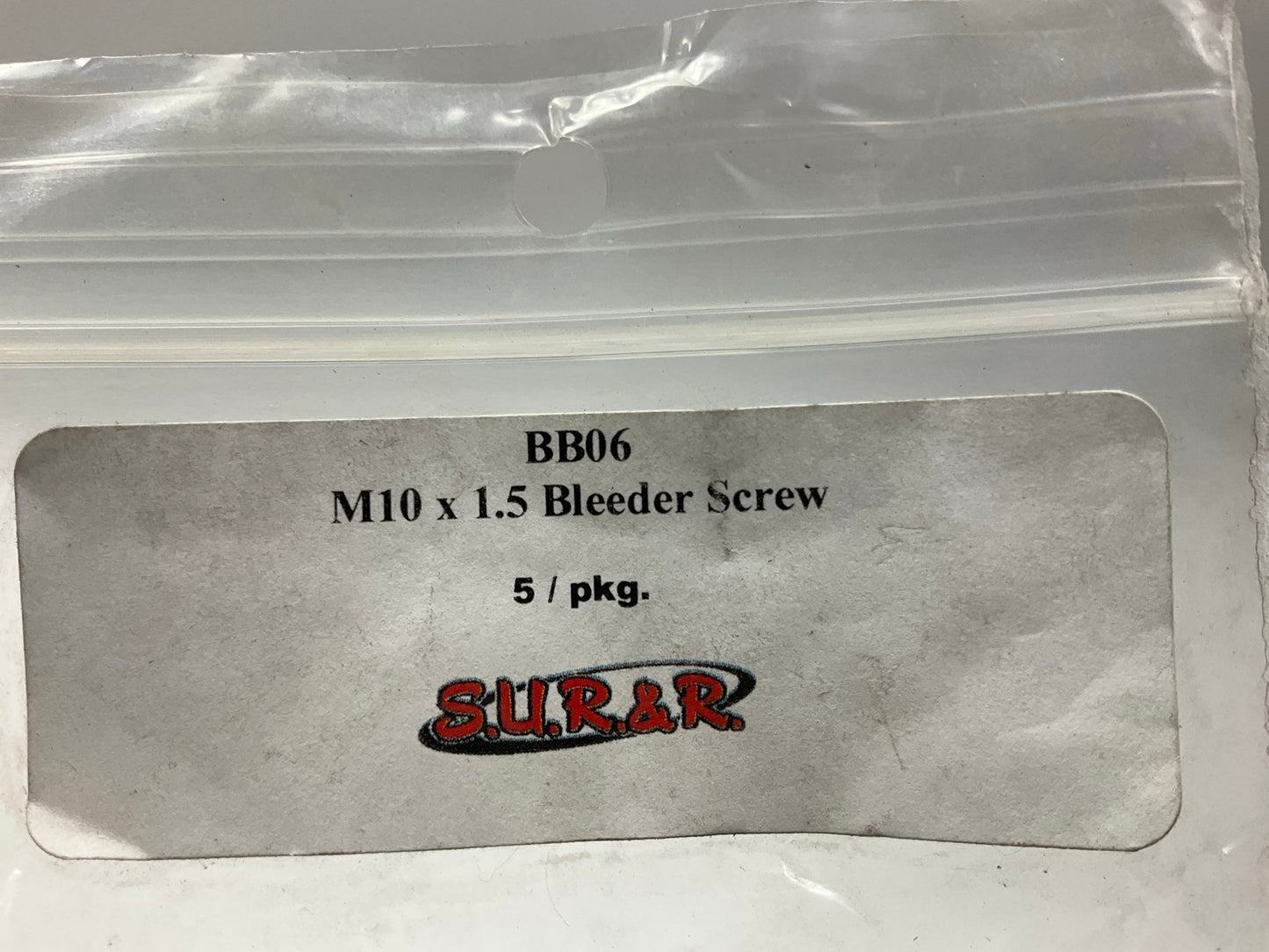 (5) SUR-R BB06 M10 X 1.5 Brake Bleeder Screws M10x1.5