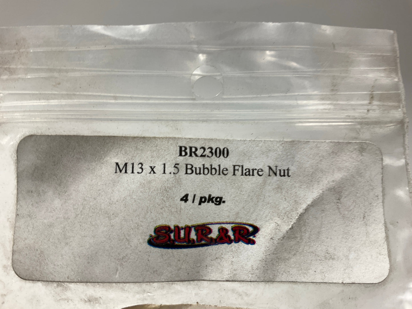(4) SUR-R BR2300 M13 X 1.5 Bubble Flare Nut