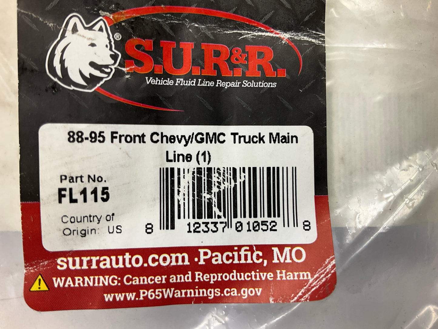 SUR-R FL105 Front Main Fuel Line Repair Kit - 1988-1995 Chevy / GMC Truck