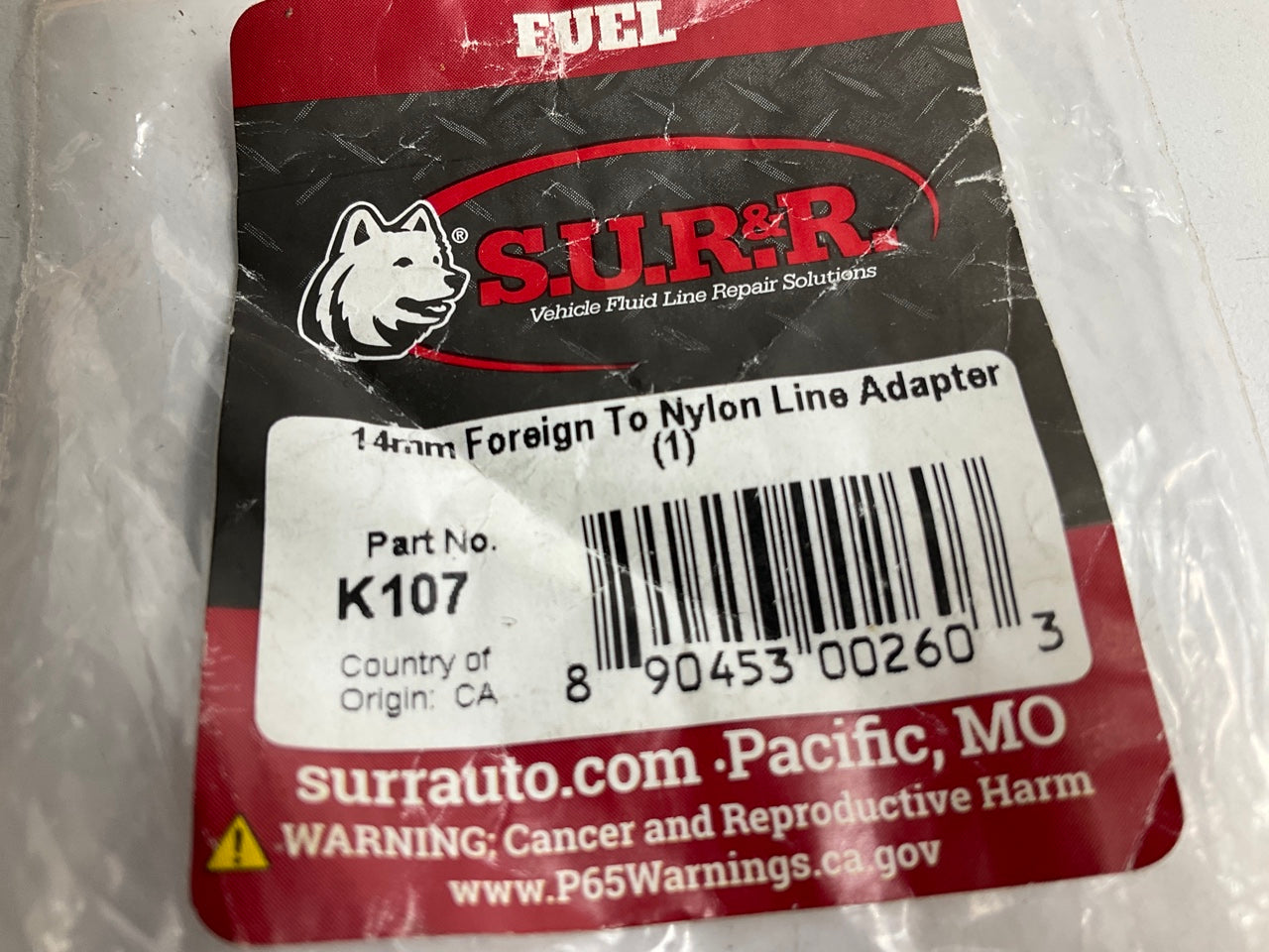 SUR-R K107 5/16 Inch 14mm Female To Nylon Metric Line Adapter