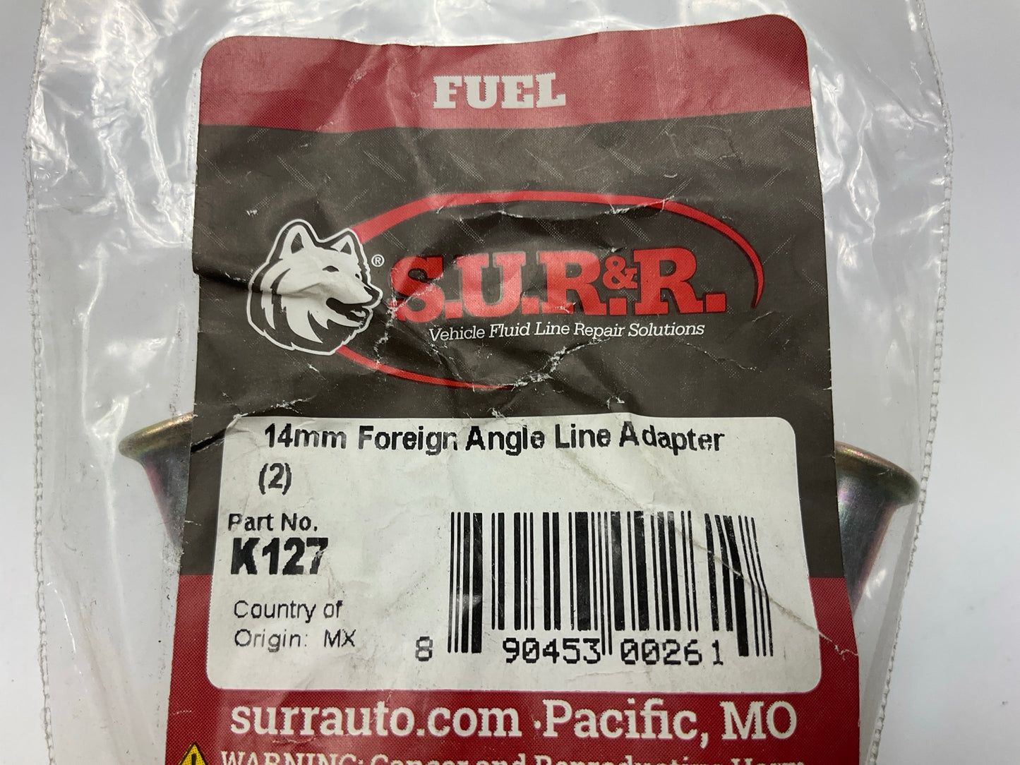 (2) SUR&R K127 5/16-14mm Adapter Angled Line Adaptor For Plastic Fuel Line