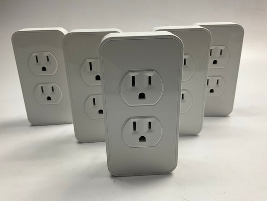 (5) PACK - Switchmate Snap On Dual Smart Power Outlet That Listens W/ 2 USB