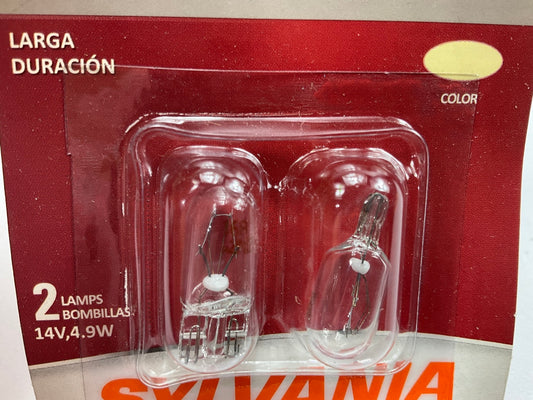 Sylvania 168LLBP2 Longlife License Plate Lamp Bulb Light 168, 4.9W - 2 Pack
