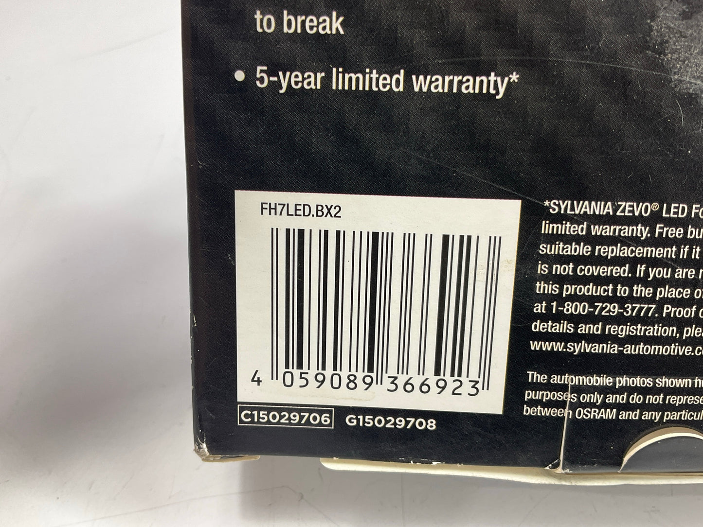 Sylvania FH7LEDBX2 Zevo Fog Light Lamp Light Bulb H7 - Pack Of 2