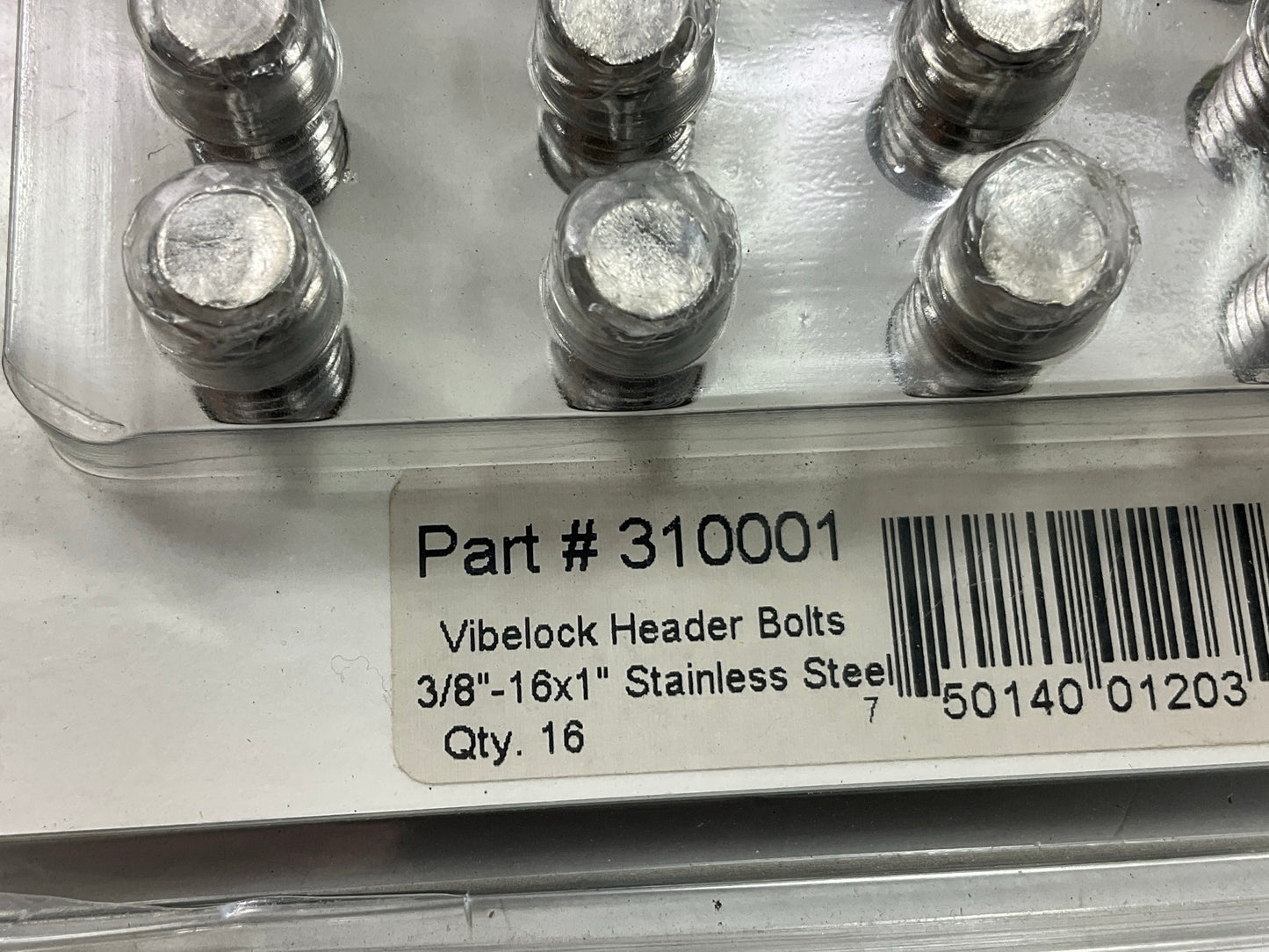 Taylor 310001 Stainless Steel Vibe-Lock Header Bolts, 3/8''-16 Thread, 16 Pack